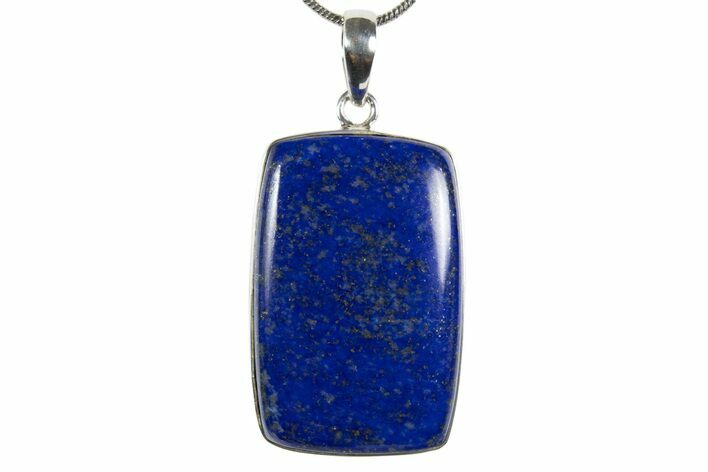 Polished Lapis Lazuli Pendant (Necklace) - Sterling Silver #345211